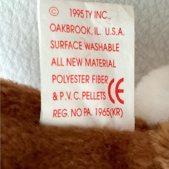 1995 Ty Beanie Babies EARS the Bunny - Vintage Plush Rabbit Bunny Easter Retired - Picture 8 of 8